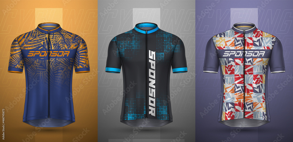 Premium collection of cycling jersey Stock Vector | Adobe Stock