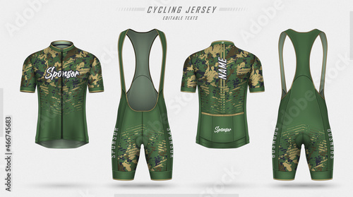 Cycling jersey, front and back