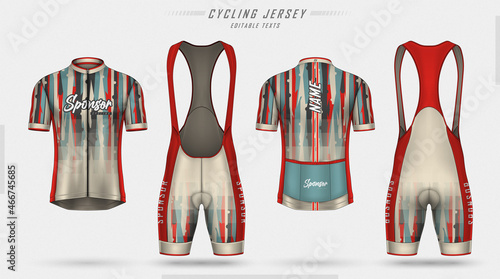 Cycling jersey, front and back