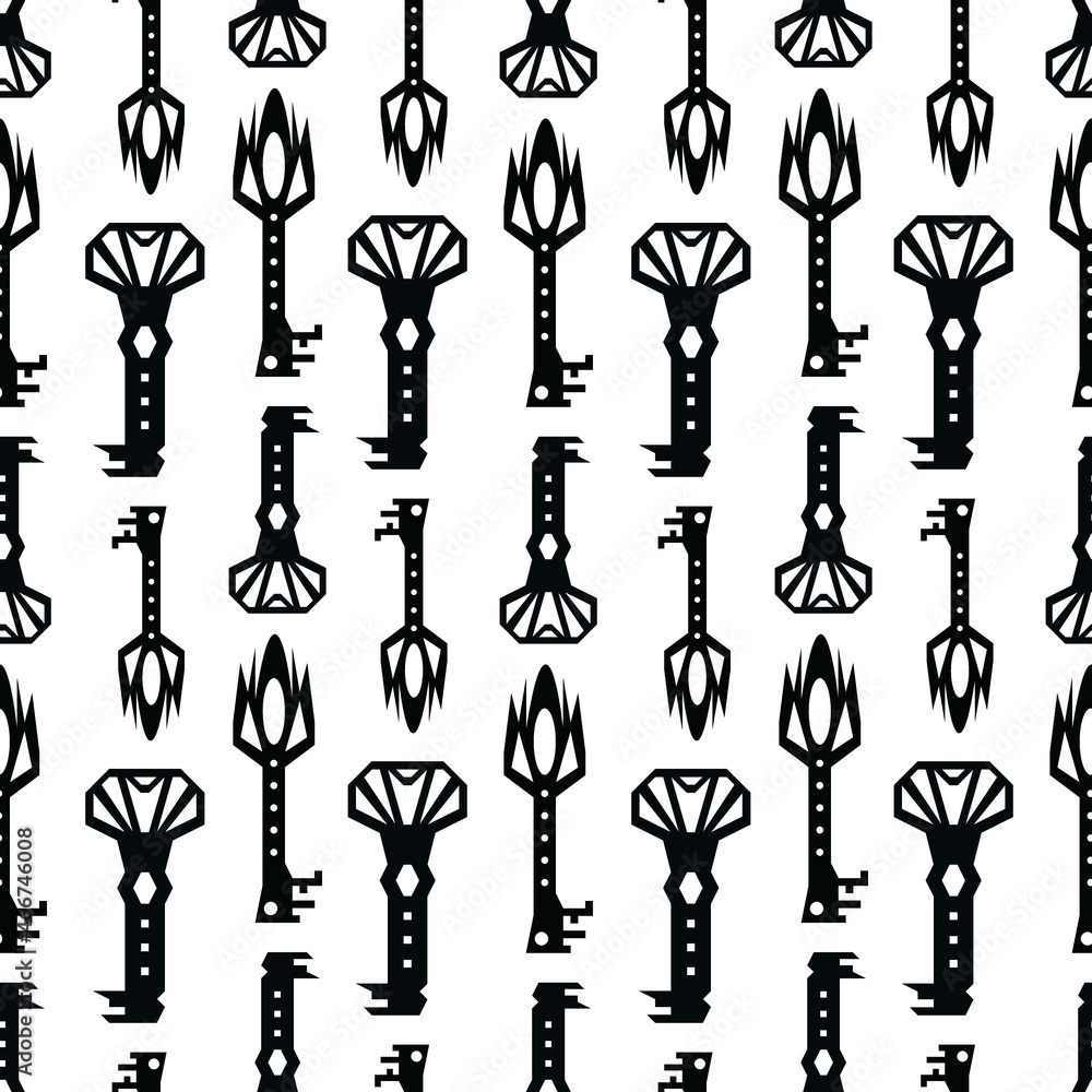 Keys seamless pattern for scrapbooking paper design. Keys seamless pattern for scrapbooking paper design.