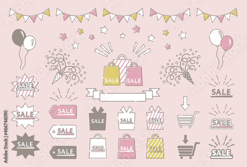 ショッピング　セール　アイコン素材  / vector eps