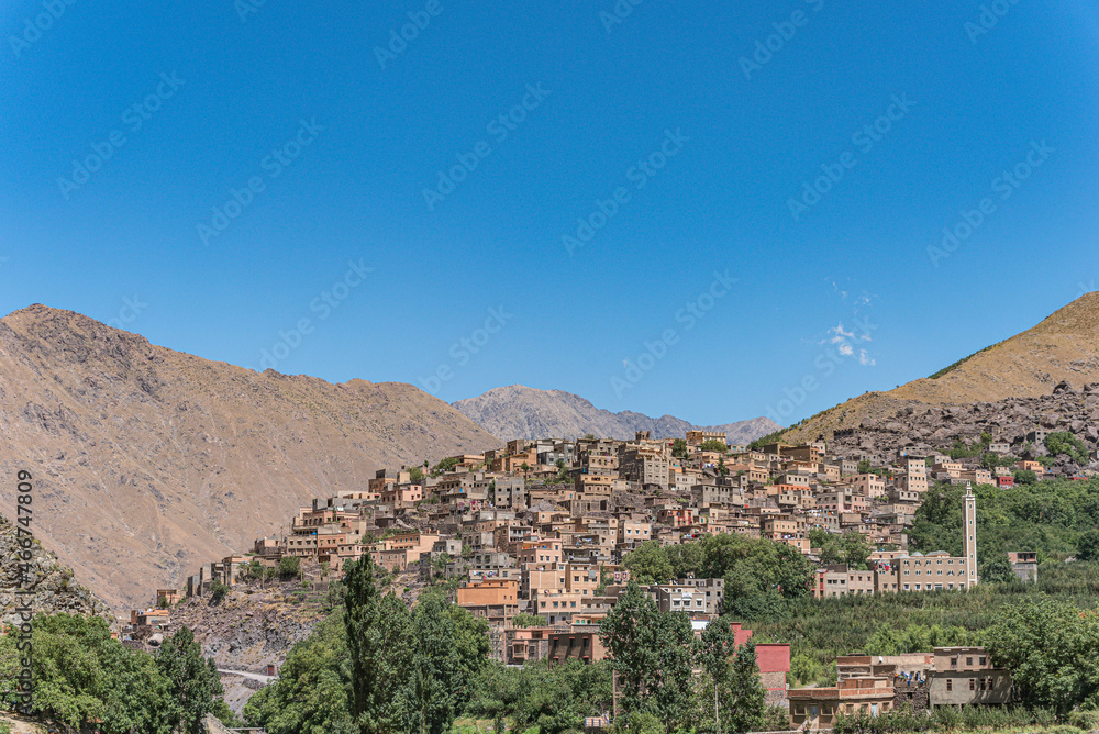 Berberdorf Aroumd beim Djebel Toubkal in Marokko Berberdorf Aroumd beim Djebel Toubkal in Marokko