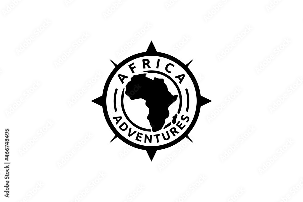 africa adventure logo vector graphic for any business especially for outdoor activity, adventure, camp, wildlife, etc.