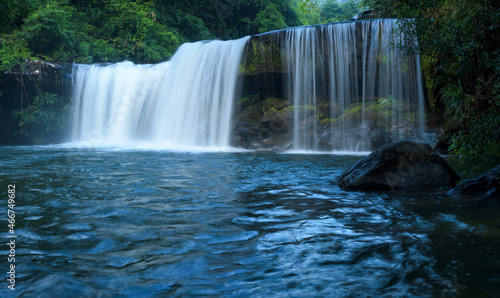 Beautiful deep forest waterfall in Thailand