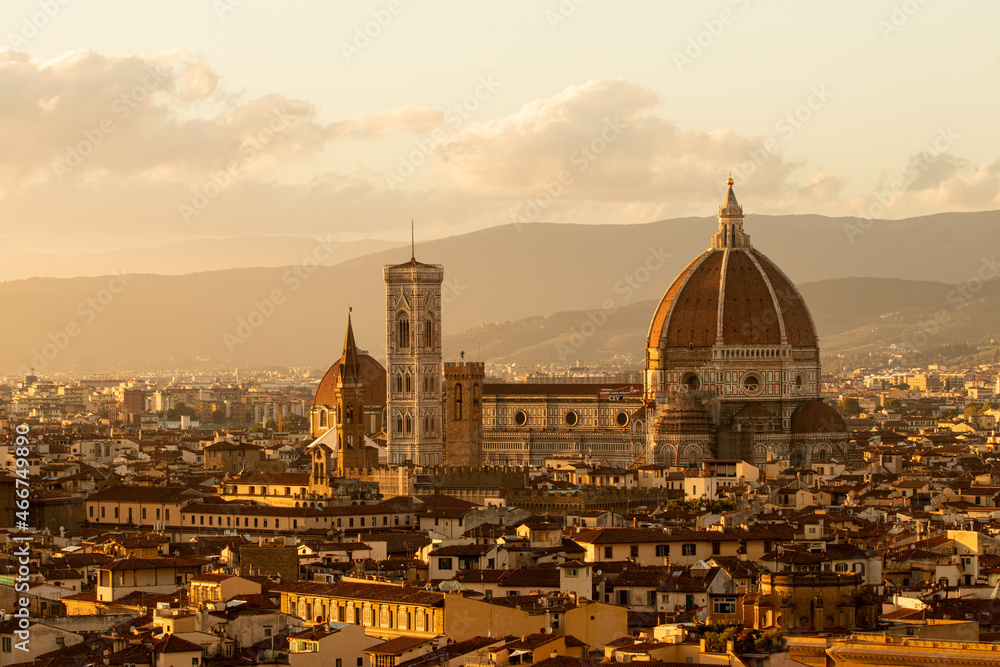 Fototapeta premium Florence, Italy at sunset