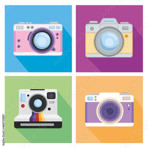 photographic cameras style retro