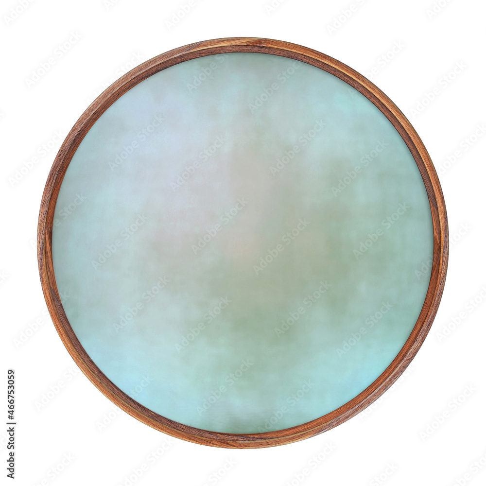 Wooden brown frame. Empty square frame with blue abstract fill texture isolated on white background. Round frame. Blank frame. Signboard mockup. Old frame. Wooden brown frame. Empty square frame with blue abstract fill texture isolated on white background. Round frame. Blank frame. Signboard mockup. Old frame.