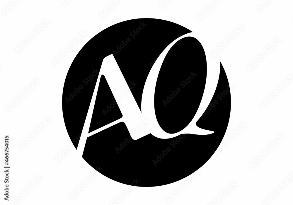 Merger shape of AQ initial letter Merger shape of AQ initial letter