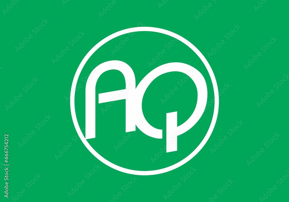 Merger shape of AQ initial letter Merger shape of AQ initial letter
