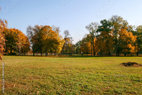 A Beautiful Autumn Scenery Captured on the Village Dolna Krupa, Trnava on Slovakia.