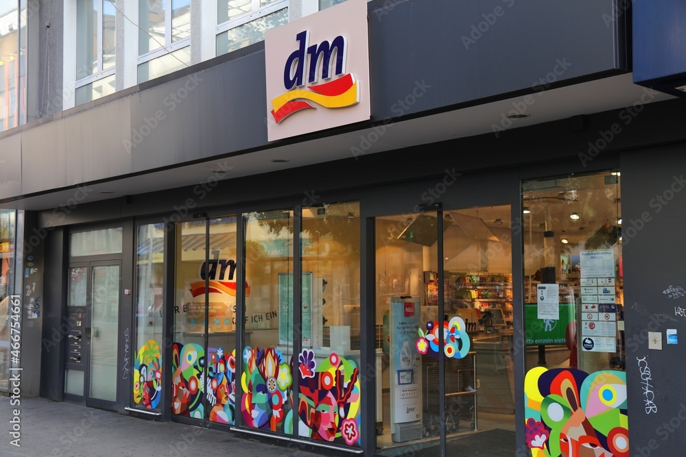 GELSENKIRCHEN, GERMANY - SEPTEMBER 17, 2020: DM Drogerie Markt pharmacy and  beauty store in Gelsenkirchen. Total retail sales in Germany amounted to  450 billion EUR in 2013. Photos | Adobe Stock