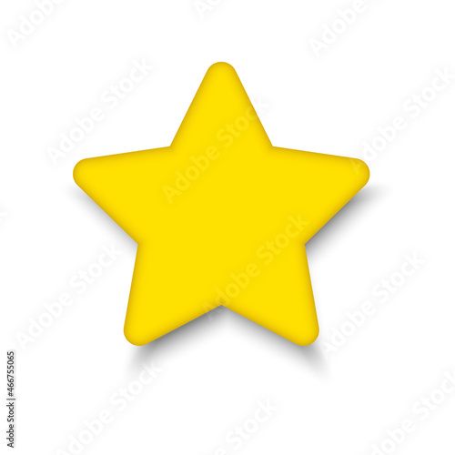 Gold Star or favorite flat vector icon for apps and websites