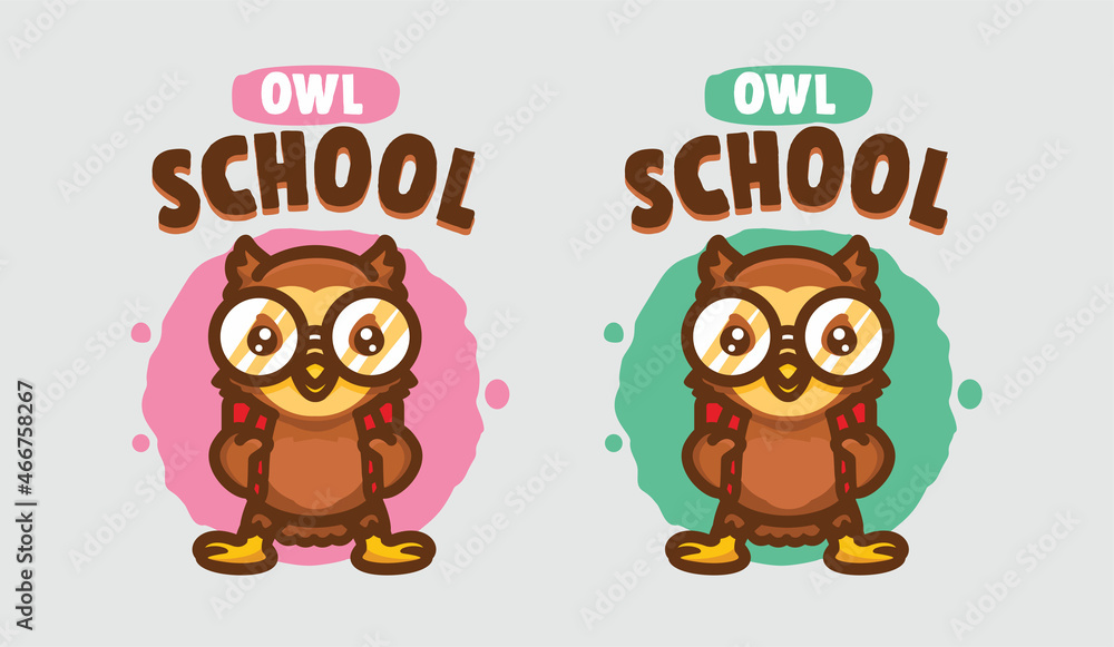 Obraz premium cute owl illustration for logos and prints