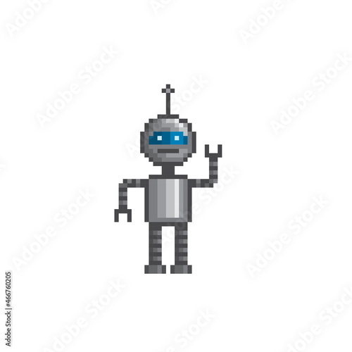 Tecnologia moderna de pixel de 8 bits, robô inteligente. pixels de ícone  para ativos de jogos e ícones da web em ilustrações vetoriais. 13420729  Vetor no Vecteezy