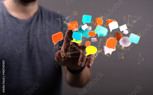Hand holding using mobile p...