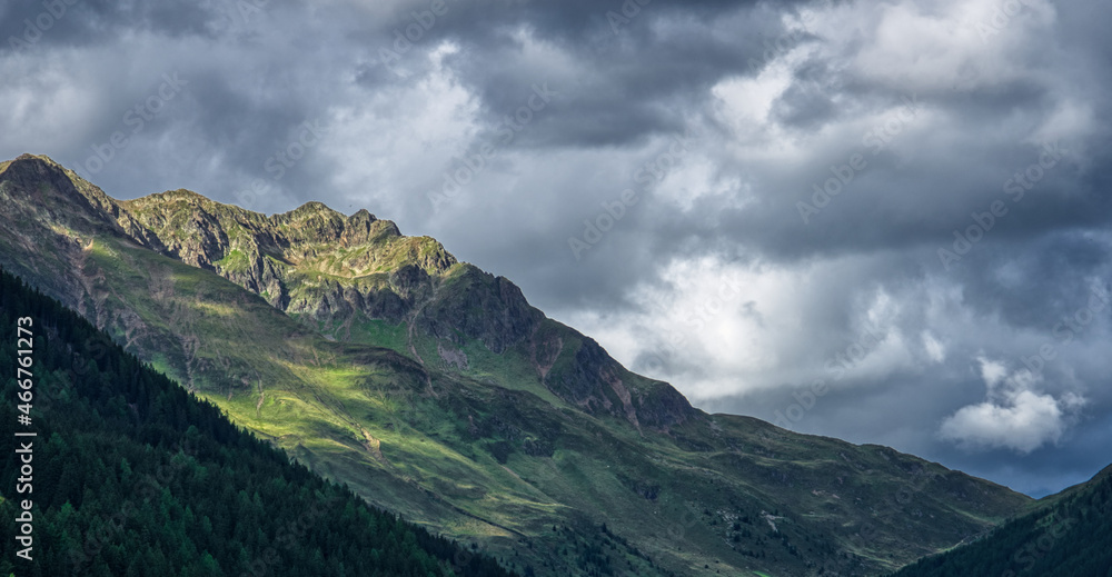 Kaserspitz mountain on a cloudy day Kaserspitz mountain on a cloudy day