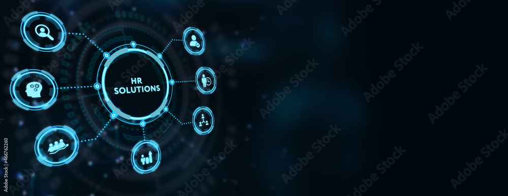 Business, Technology, Internet and network concept. HR Solutions. 3d illustration, Business, Technology, Internet and network concept. HR Solutions. 3d illustration,