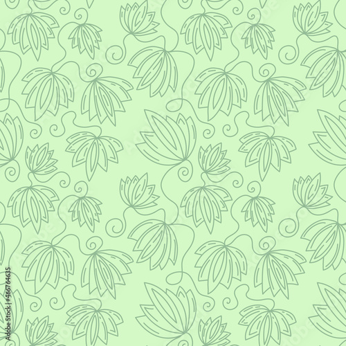 Seamless hand drawn floral cute pattern for textie, texture, wrapping © Yaninjart