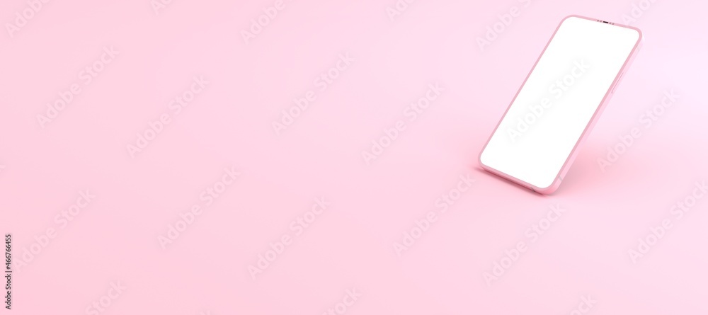 3D rendering of mockups pink Smartphone white screen on pink floor, pink Mobile phone lay down on the ground. Smartphone white screen can be used for commercial advertising,Isolated on pink background 3D rendering of mockups pink Smartphone white screen on pink floor, pink Mobile phone lay down on the ground. Smartphone white screen can be used for commercial advertising,Isolated on pink background