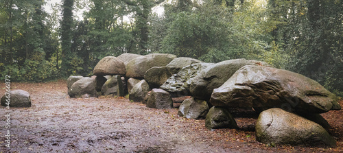 Bilde på lerret Dolmen D27 is located on the northeast side of Borger in the Dutch province of Drenthe