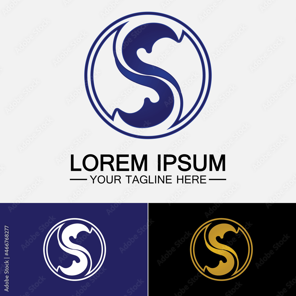 Fototapeta premium Business corporate letter S logo design vector.