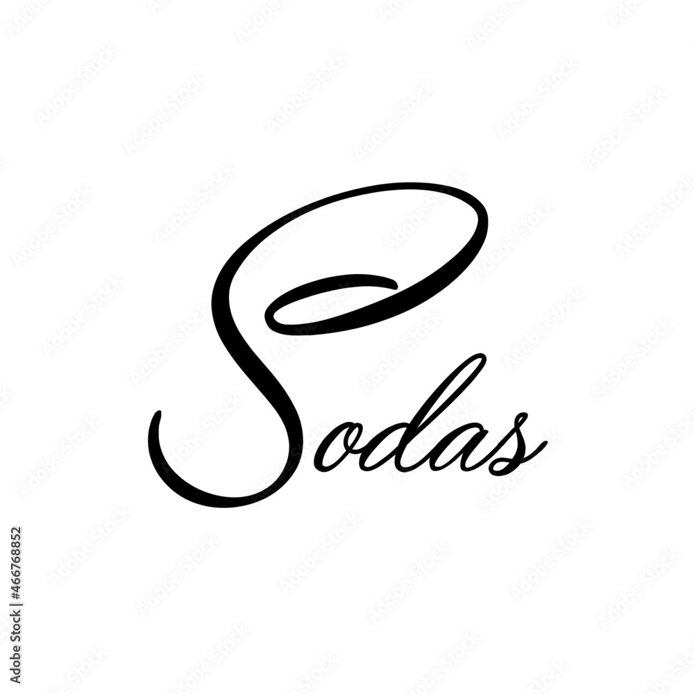 Obraz premium sodas logo design 