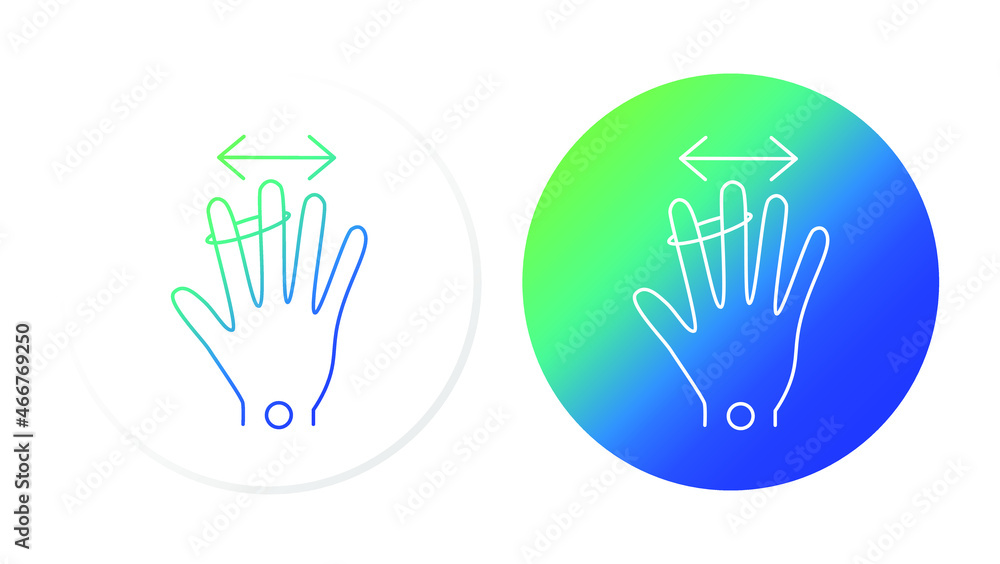 Carpal tunnel syndrome, two icons, stretching the elastic with two fingers Carpal tunnel syndrome, two icons, stretching the elastic with two fingers