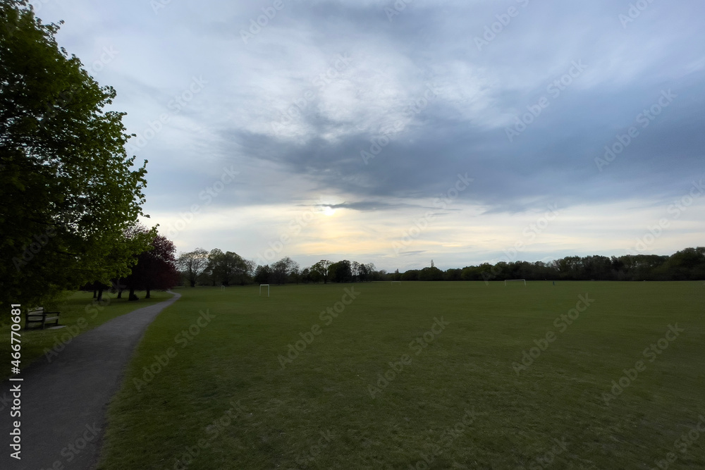 sunset in the park sunset in the park