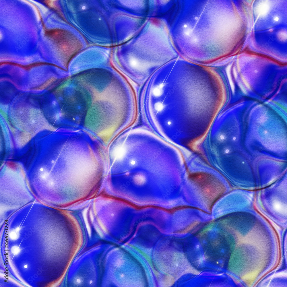 Seamless pattern with iridescent transparent bubbles Seamless pattern with iridescent transparent bubbles