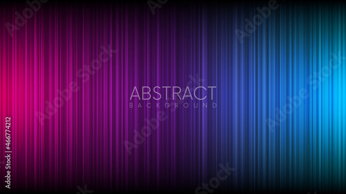Abstract futuristic neon backgound. Vertical stripes in neon colors with fade effect. Many random transparent overlapped lines. Vector backgound