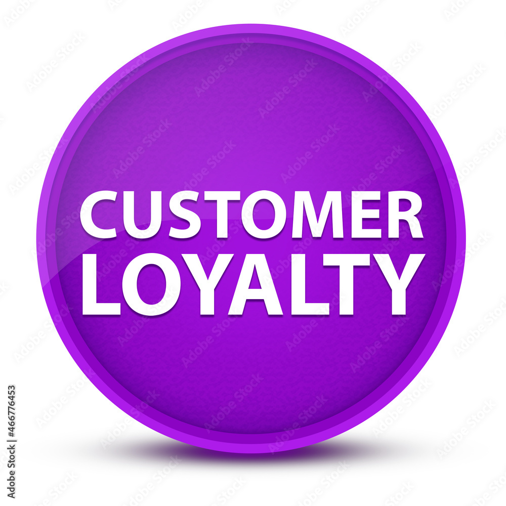 Customer Loyalty luxurious glossy purple round button abstract Customer Loyalty luxurious glossy purple round button abstract