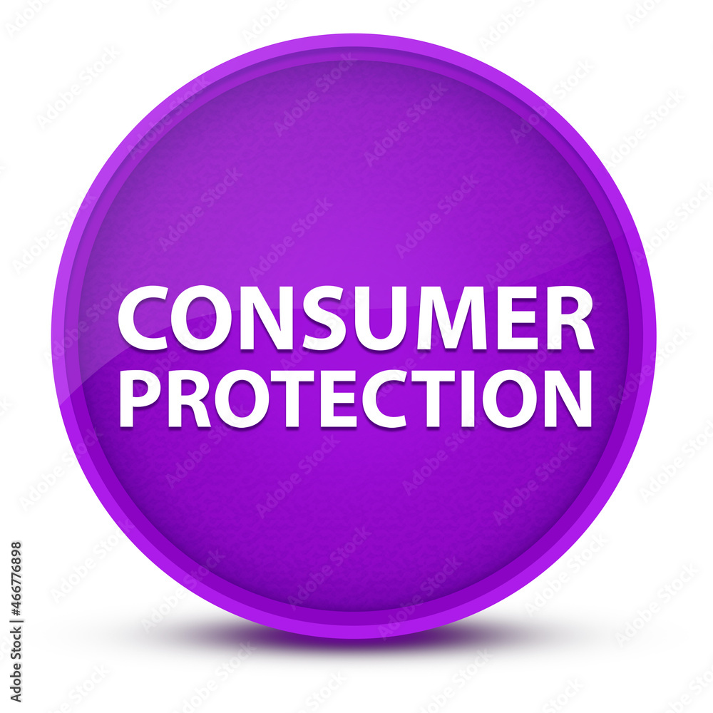 Consumer Protection luxurious glossy purple round button abstract Consumer Protection luxurious glossy purple round button abstract