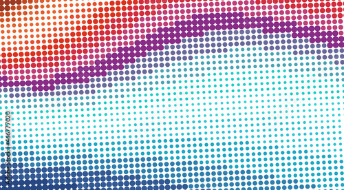 Multicolor background with varicolored waves. Pattern with halftone effect