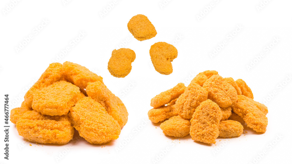 Nuggets isolated on a white background. Nuggets isolated on a white background.
