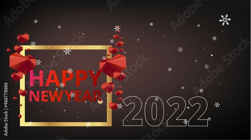 Happy New Year Elegant vector illustration for banner  flyer and greeting card.