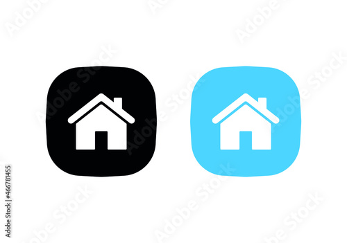 Web home icon for apps and websites, House icon, Home sign in circle or Main page icon
