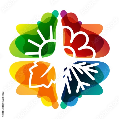 Four nature seasons shapes