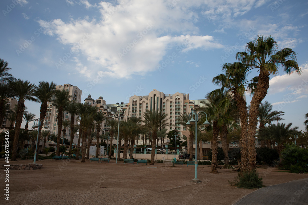 Hotels in Eilat, international resort in south of Israel.
