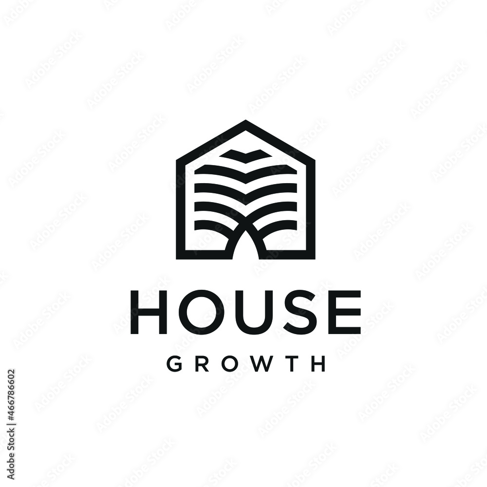 Building House Logo Design Growth