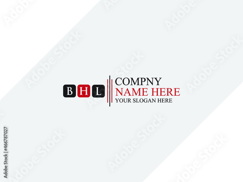 Initials BHL letter logo icon vector for any type of business photo