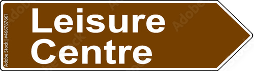 Leisure Centre tourist sign