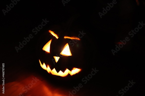 a glowing pumpkin for Halloween