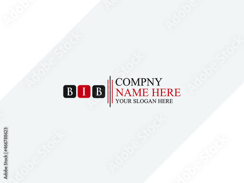 Initials BIB letter logo icon vector for any type of business