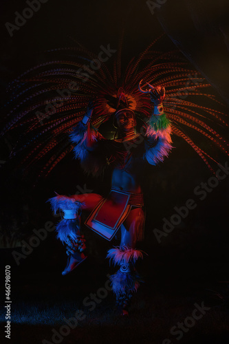 Aztec Man with traditional dress dance