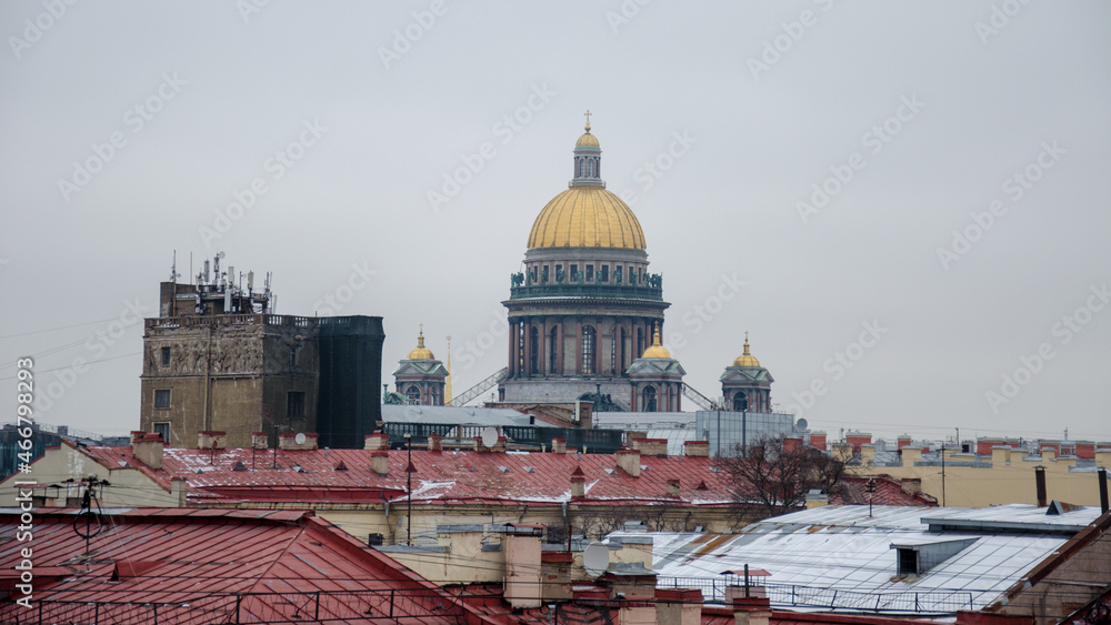 View of St. Isaac's Cathedral from the roofs