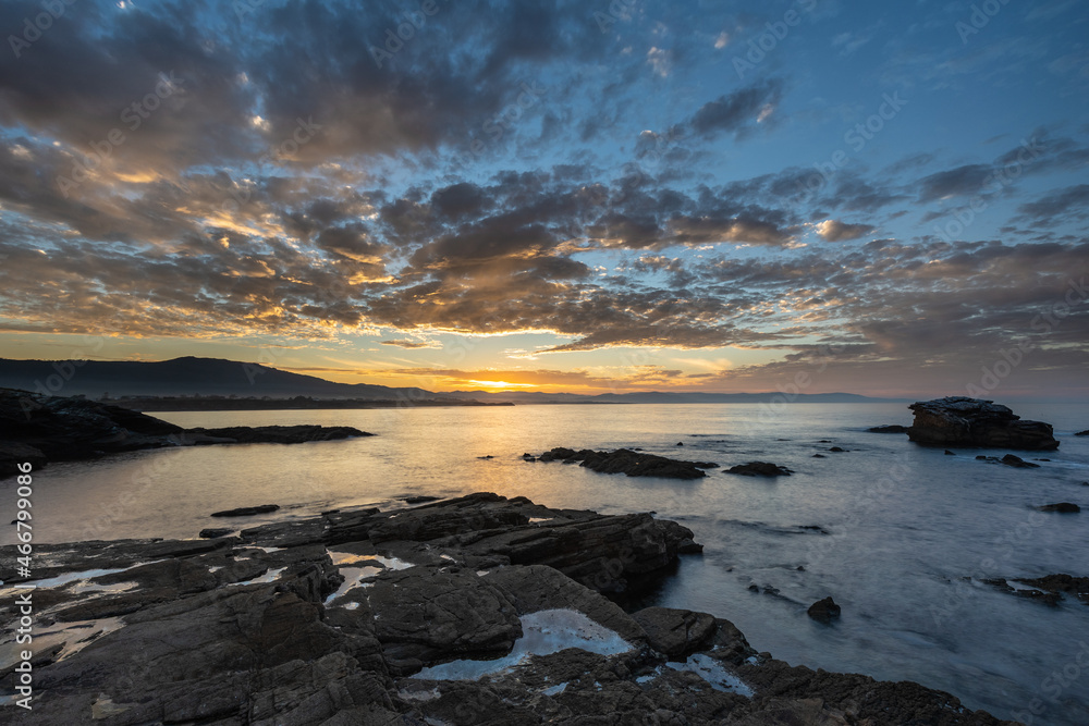 Spectacular sunset of varied color in the sky on the coast of Galicia! Spectacular sunset of varied color in the sky on the coast of Galicia!