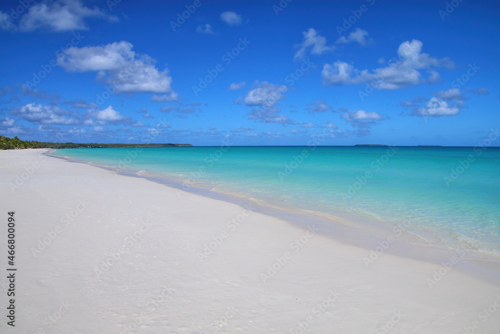Fayaoue beach on the coast of Ouvea lagoon, Mouli and Ouvea Islands, Loyalty Islands, New Caledonia