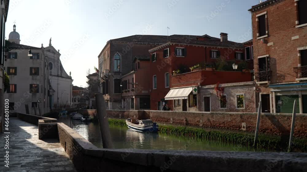 Venice, Italy - Historic buildings between the canals of the lagoon city Venice, Italy - Historic buildings between the canals of the lagoon city