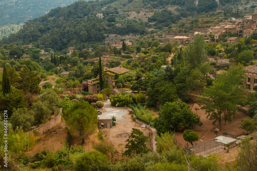 Fototapeta premium view of the city of Valldemossa from the road