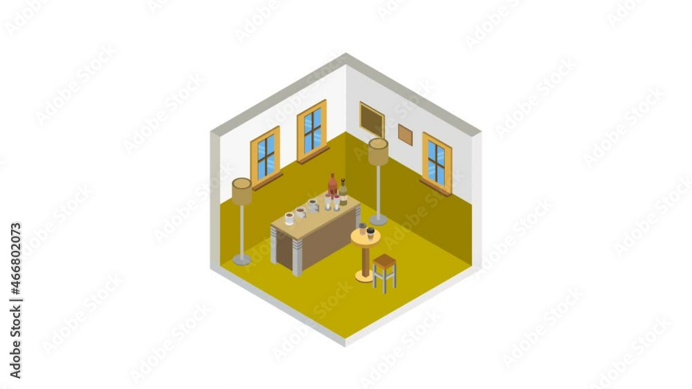 Isometric bar room Isometric bar room